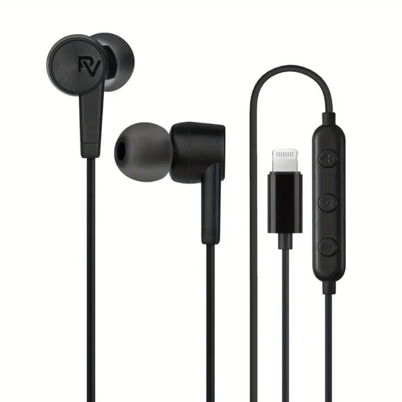PaloVue Black MFi Certified In-Ear Lightning Earphones For iPhone - Picture 1 of 14